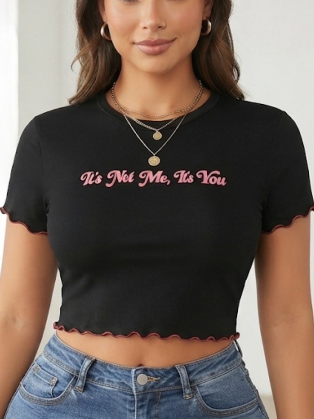 Fashion Nova It’s Not Me It’s You Crop Top-1X